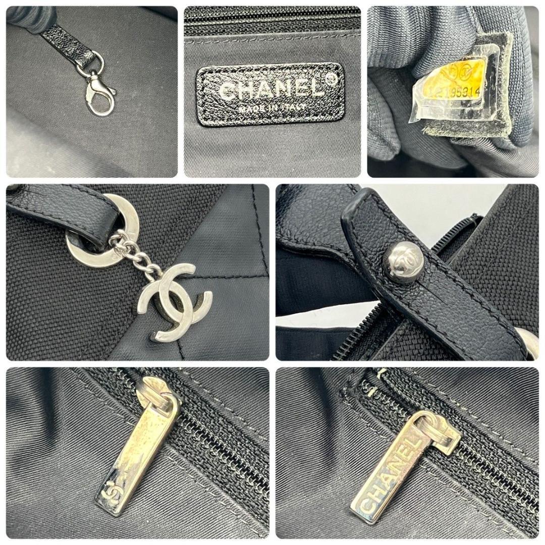 シャネル パリビアリッツ MM ブラック トート A4可 肩掛け ココチャーム