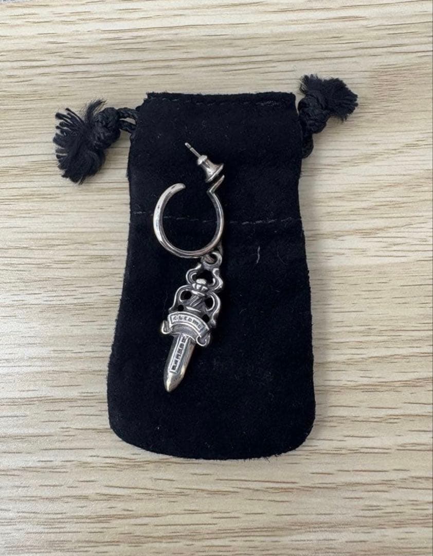 て*て様 【CHROME HEARTS】 クロムハーツ ダガーフープピアス