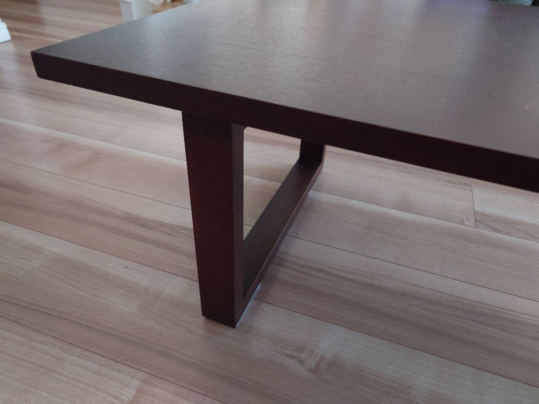 ブラウン木製　リビンググテーブル　幅110cm