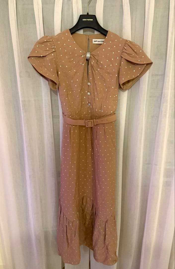 美品✨Self-portrait ビジュ　ワンピース　パフ