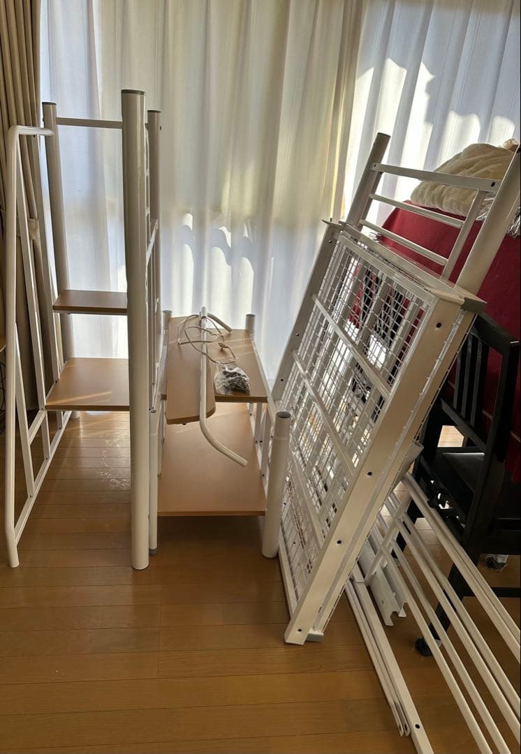 ニトリ　高さ2段階式階段付きロフトベッド