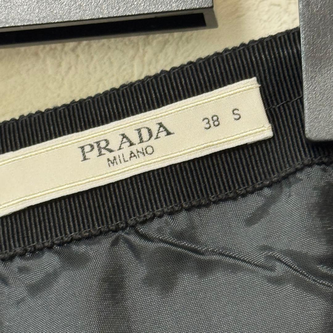 【美品】PRADA プラダ ウール フレア スカート38 S イタリア製