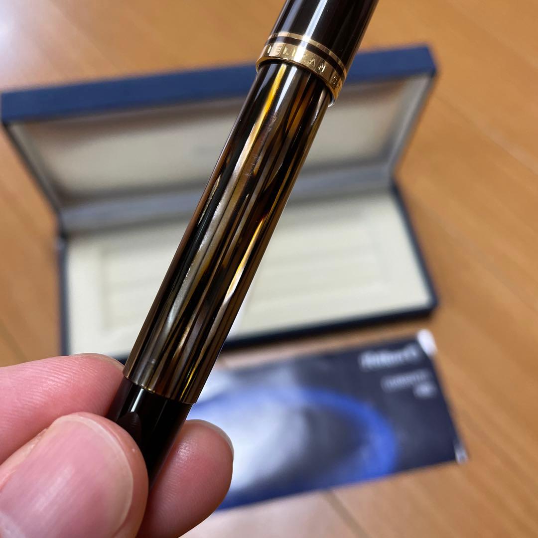 新品未使用 Pelikan ペリカン 万年筆 スーベレーン M400 茶縞