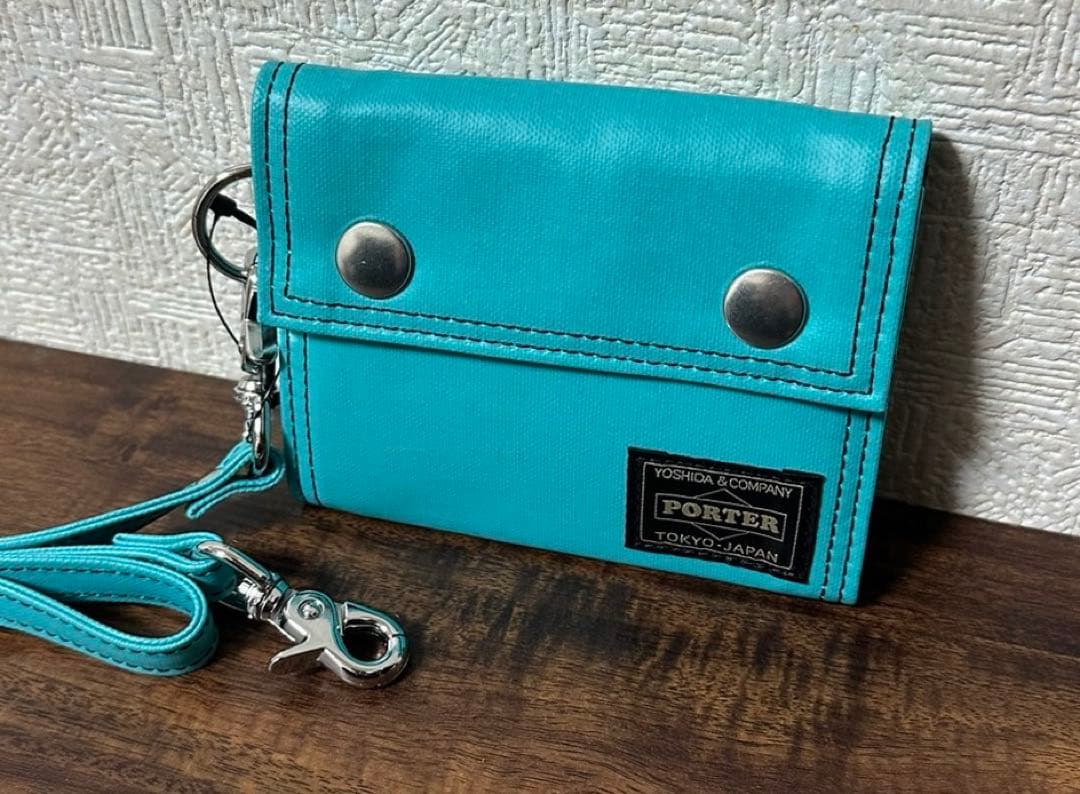 PORTER POCKET CORD WALLET 限定品ターコイズブルー　財布