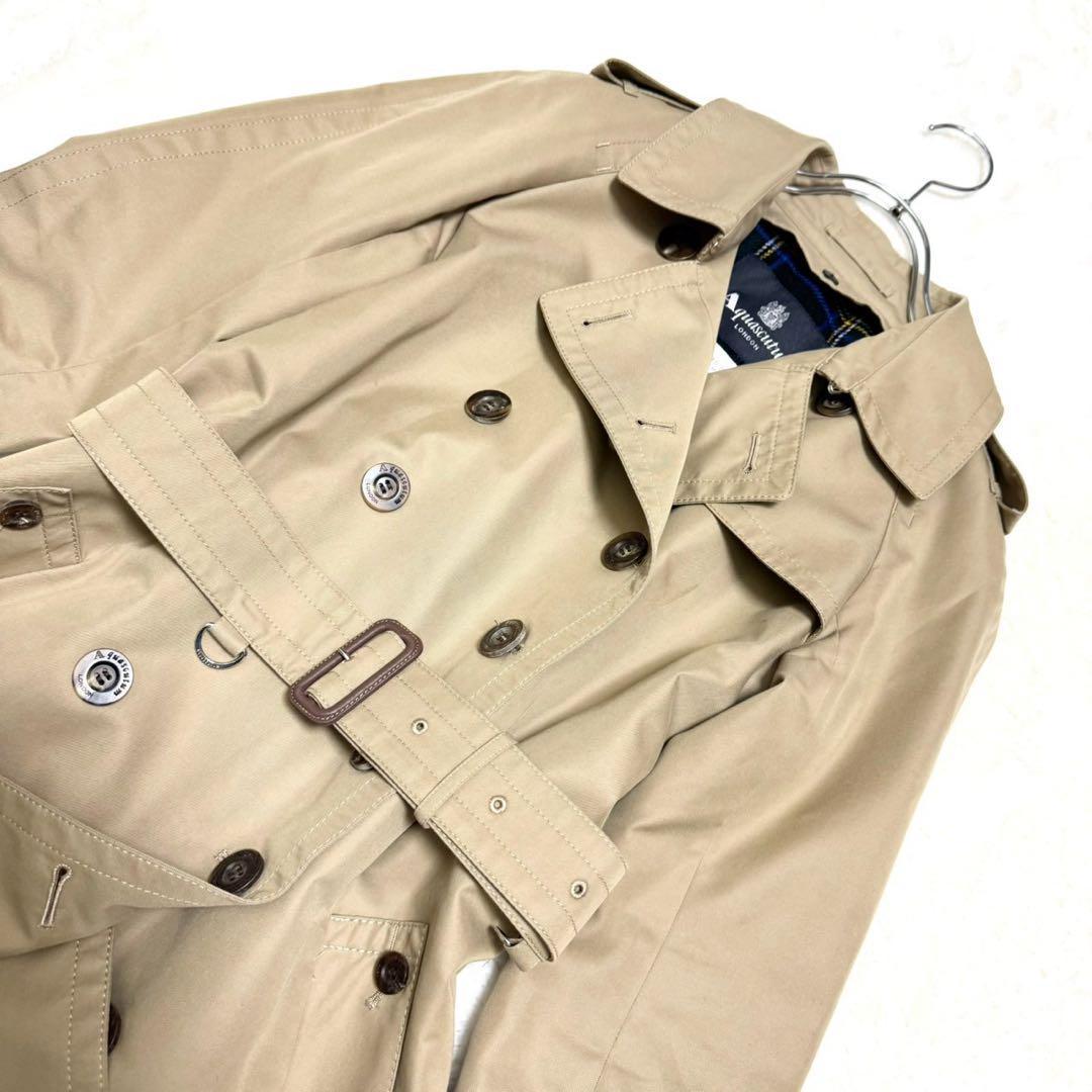 タグ付✨ アクアスキュータム ジョンストンズ ライナー付 トレンチコート M