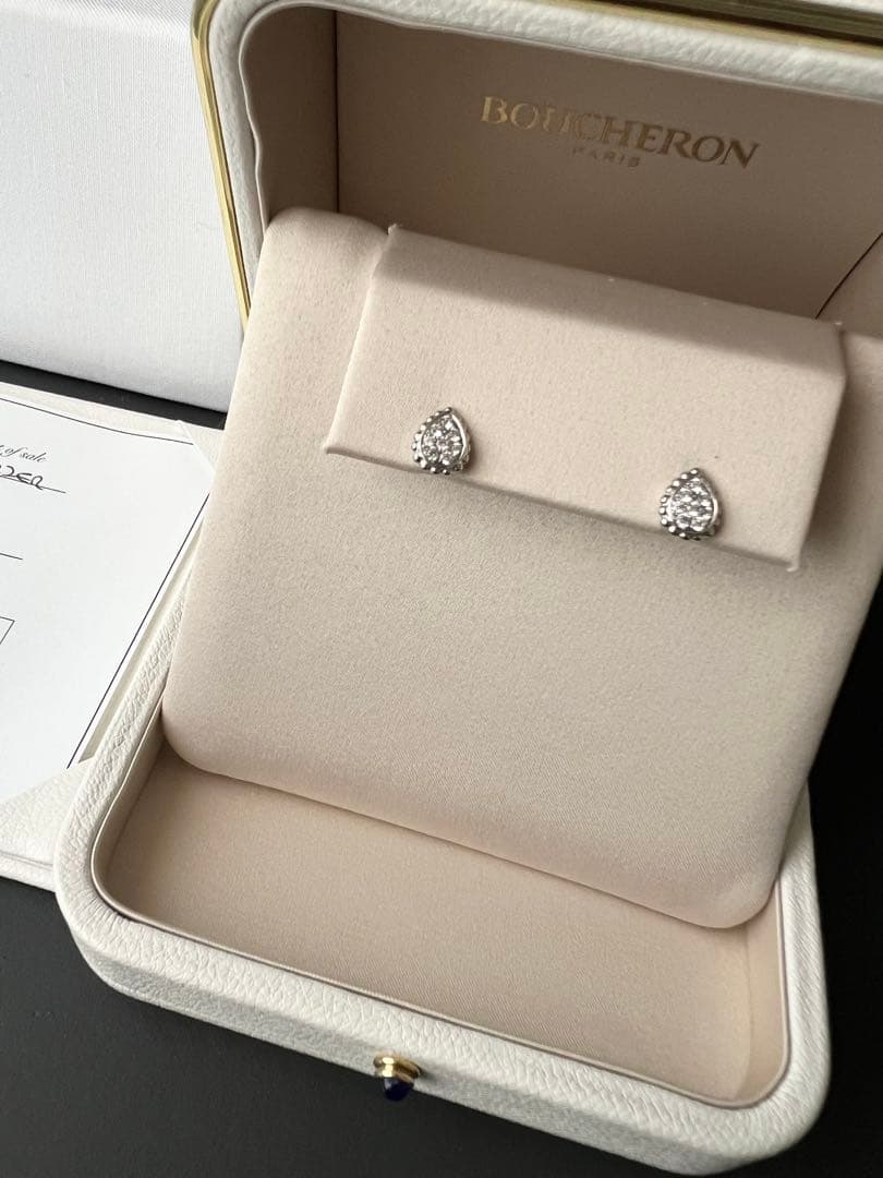 【美品☆Boucheron】セルパンボエム スタッズイヤリングWG