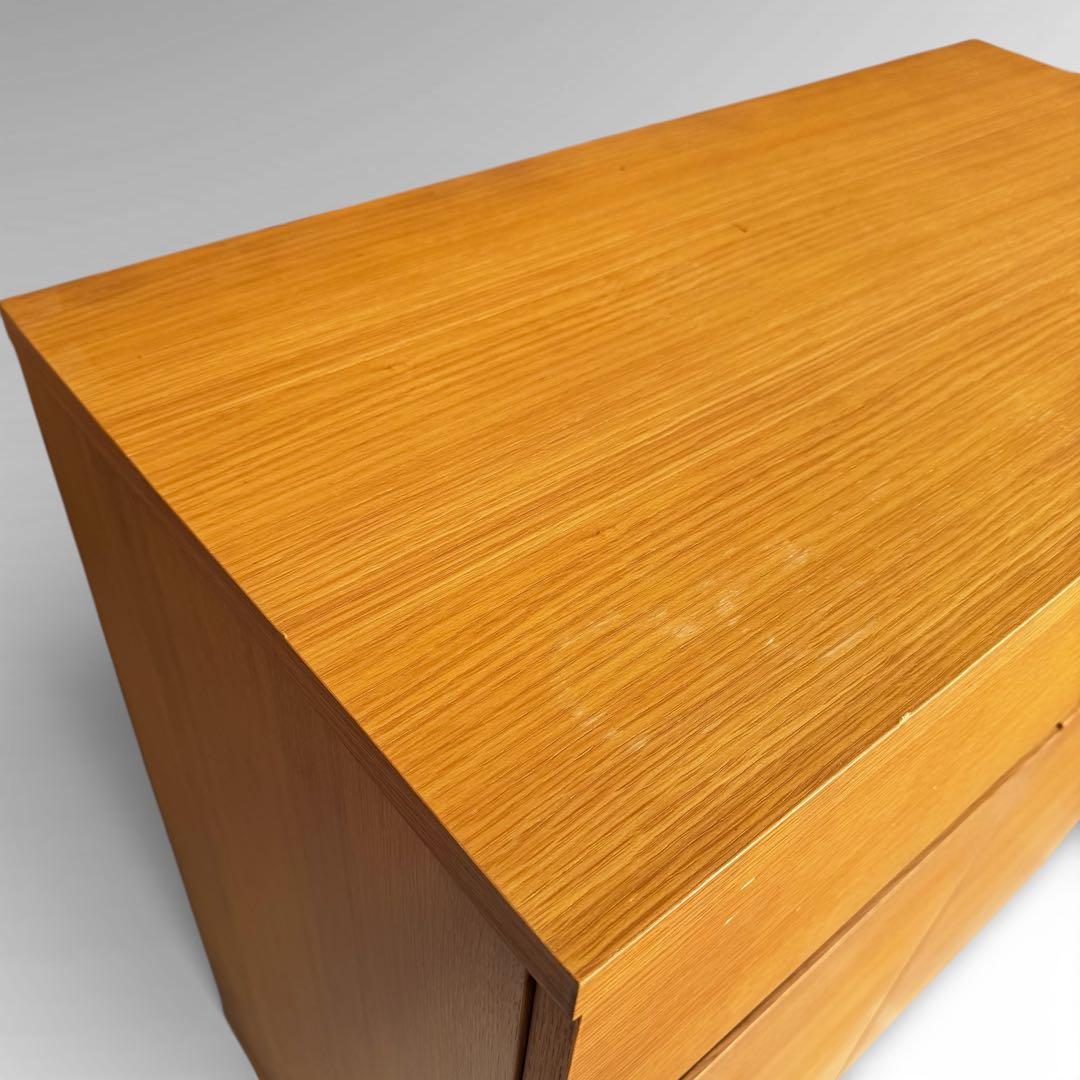 無印良品 木製キャビネット 木扉 オーク材 幅80cm 脚付