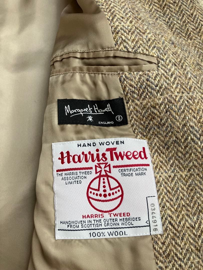 マーガレットハウエル × ハリスツイード コラボ　ロングコート　ヘリンボーン