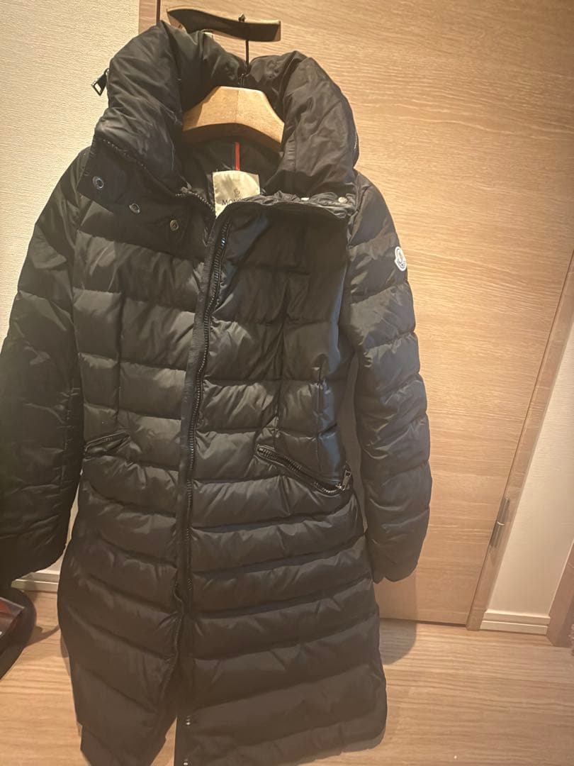 【美品】正規MONCLER ダウンコート 黒ロング防寒◎定番人気モデル