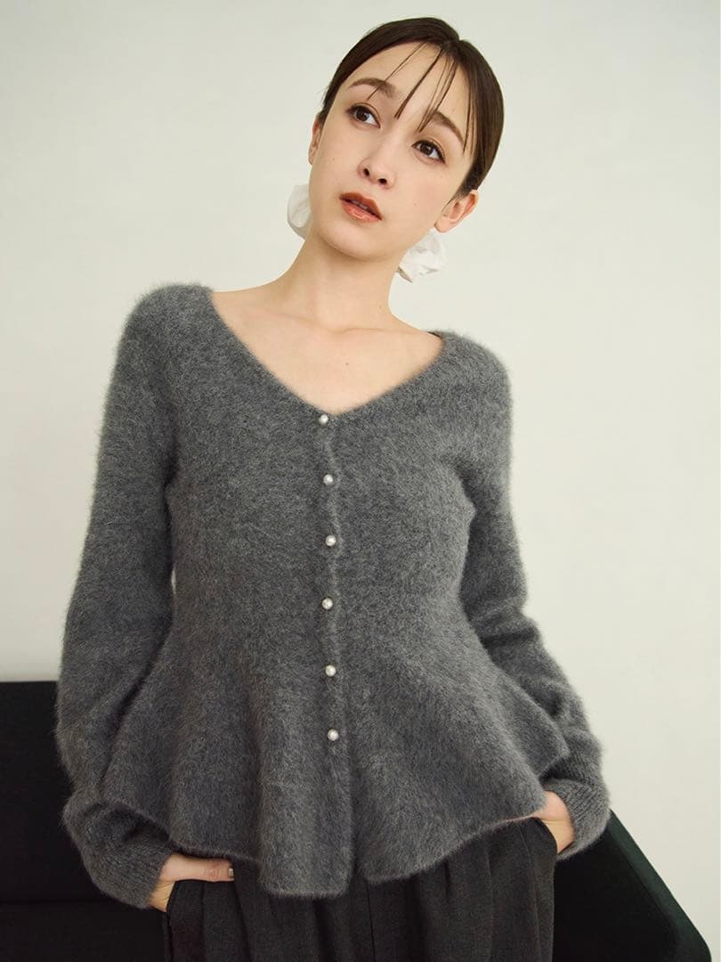 本日限定価格！！ FRAYI.D フォックスカシミアペプラムカーディガン