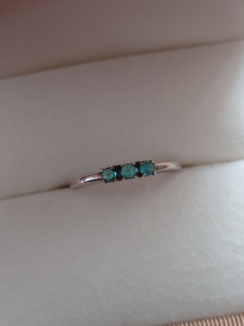 パライバトルマリン　シルバー　リング