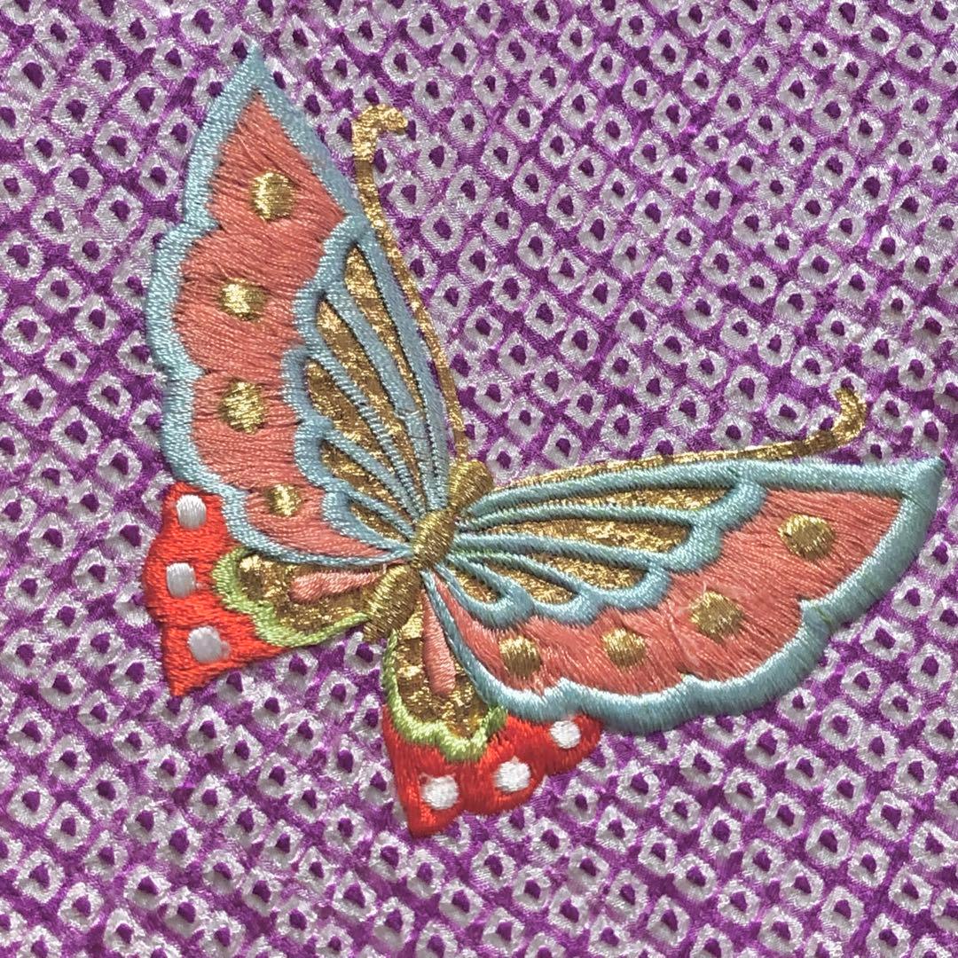 Amy　【総絞り】七五三　7歳　刺繍　着物　四つ身　全通　袋帯　セット