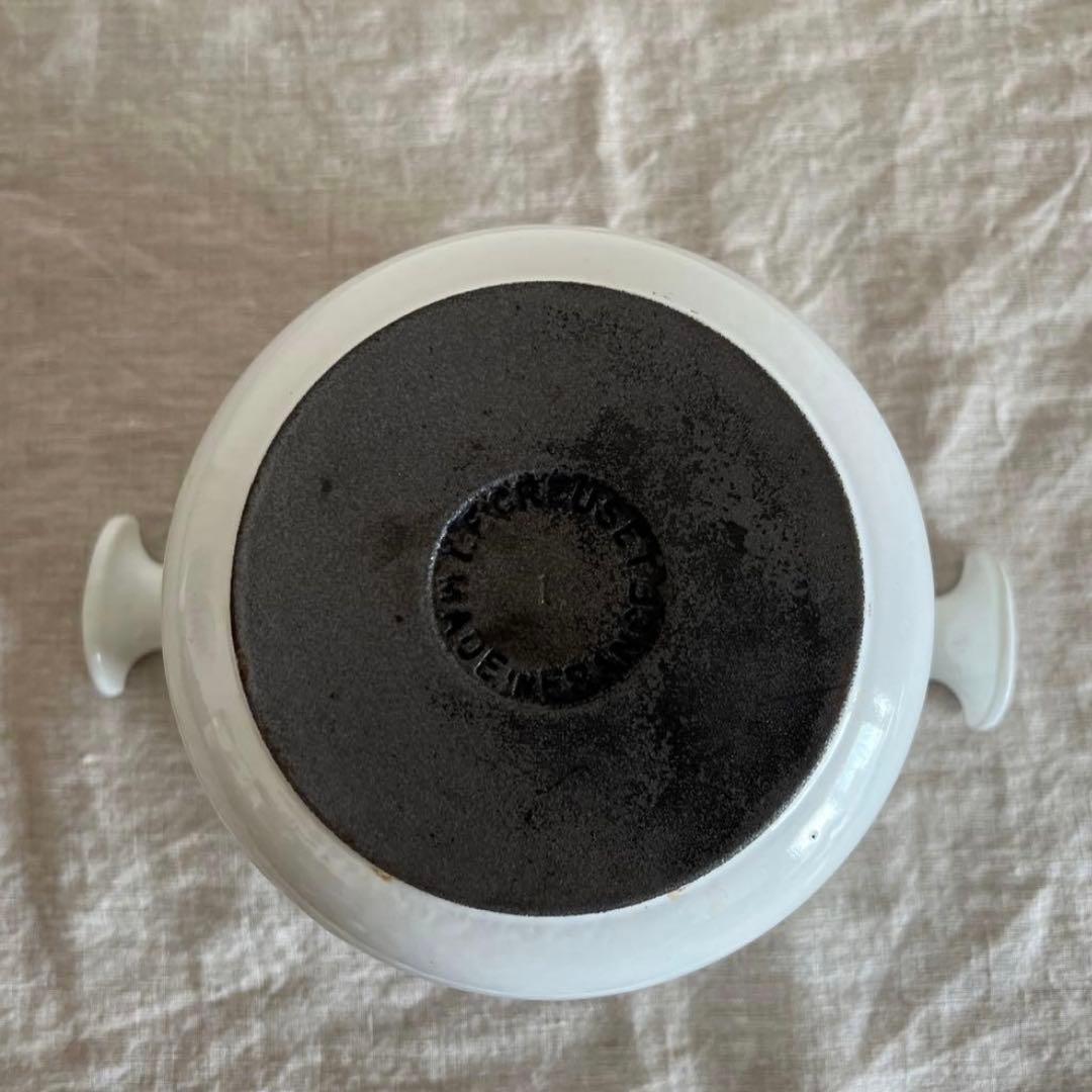 ル・クルーゼ フォンデュ鍋　　　　　　　　　　　　エンツォ マリ　 ホワイト