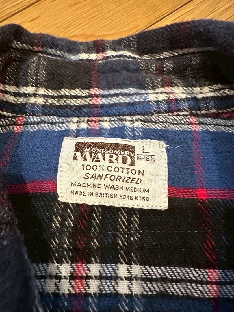 60s ビンテージネルシャツ　ヘビネル　好配色