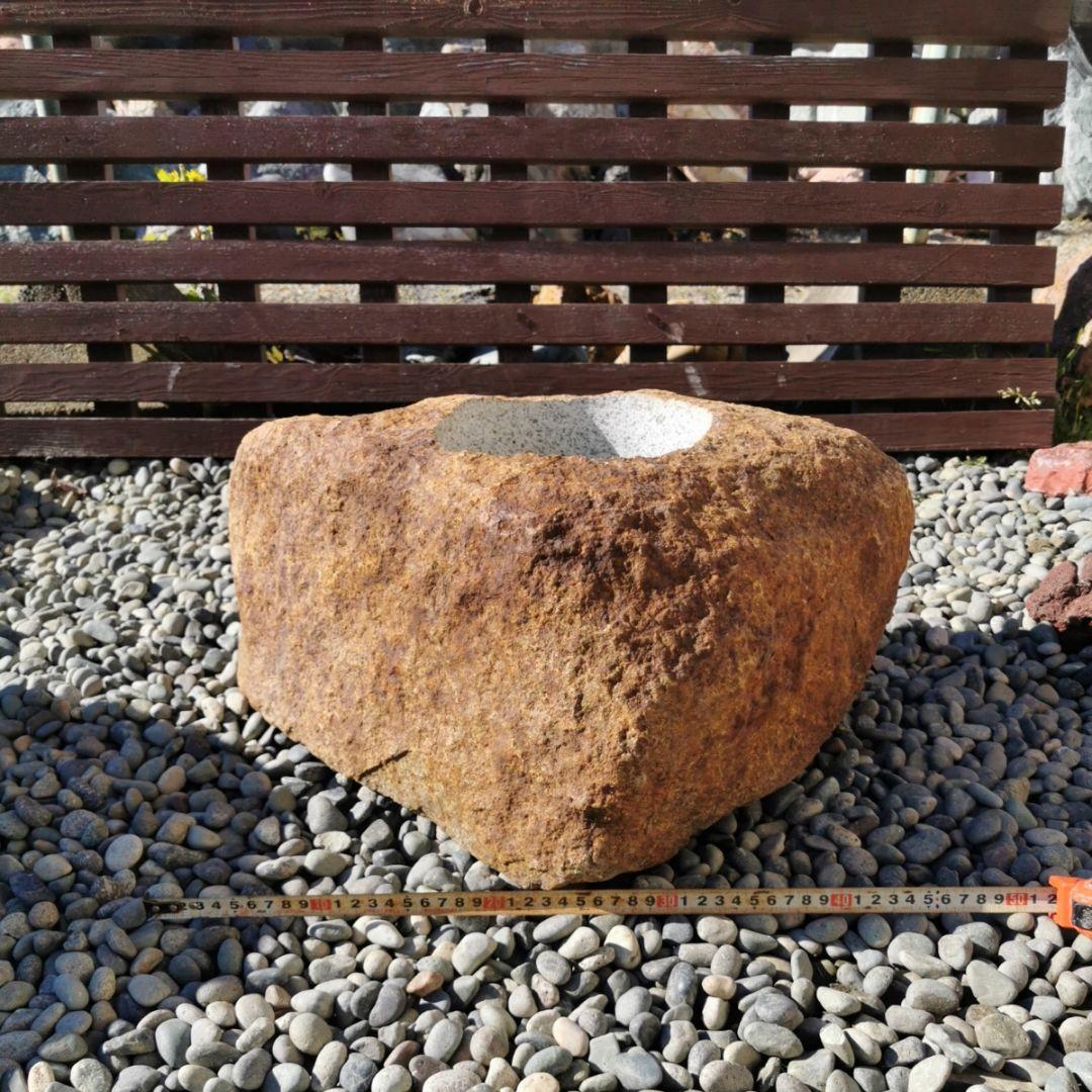 鞍馬石　蹲　48.6キロ　庭石　鑑賞石　石　庭　坪庭　砂利　和