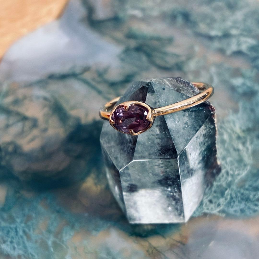 【ネココネコ】K18PG マラヤガーネットリング　10.5号