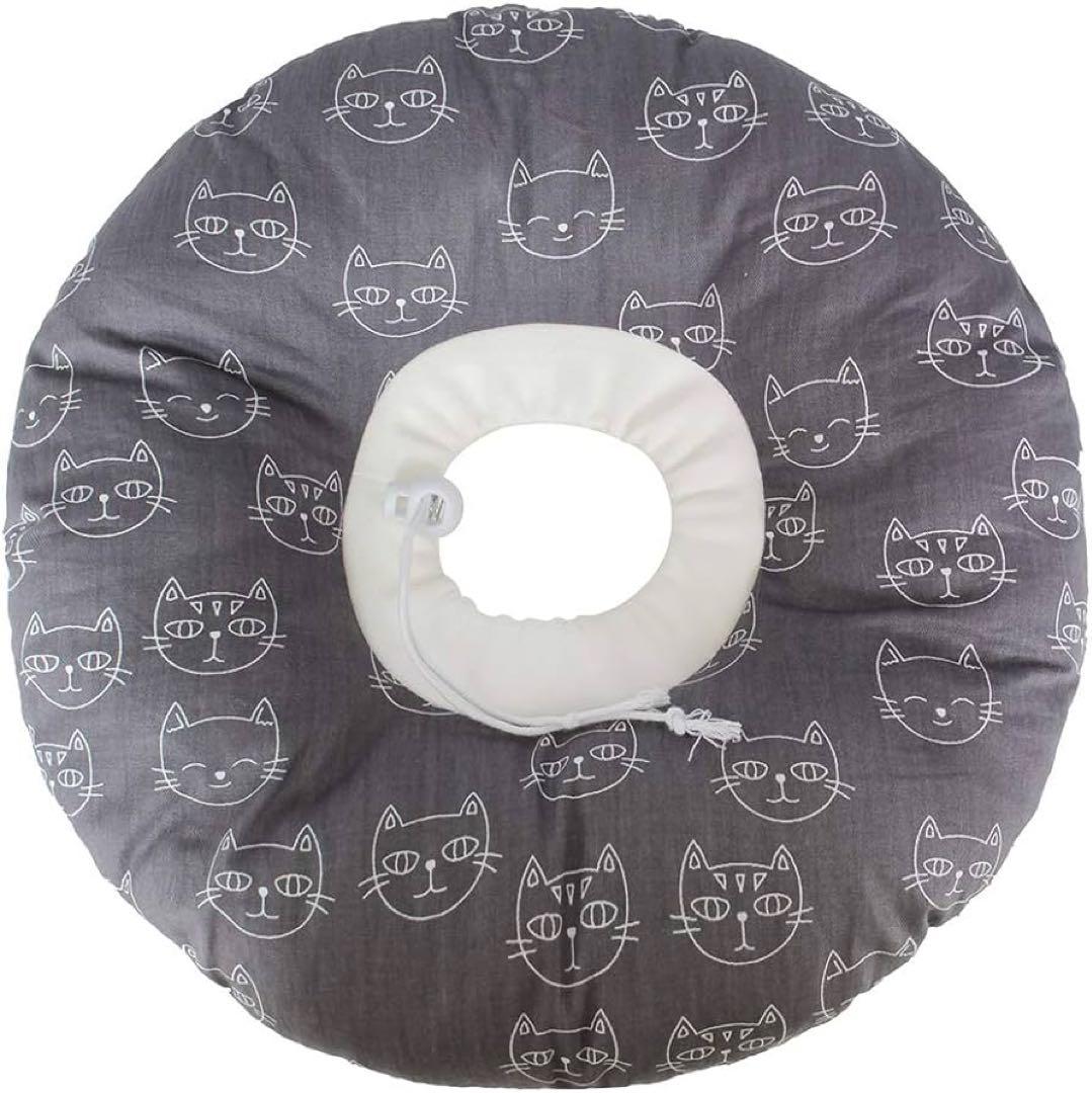 エリザベスカラー 猫用 犬用 グレー 首周り 10cm 犬傷舐め防止 柔らかい