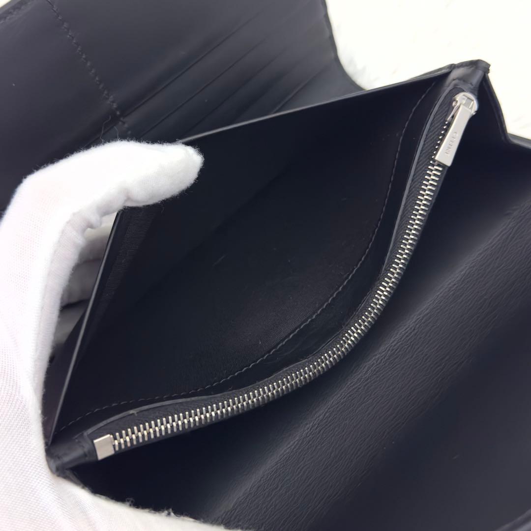 新品級✨CELINE セリーヌ トライフォールド 三つ折り 財布 ブラック