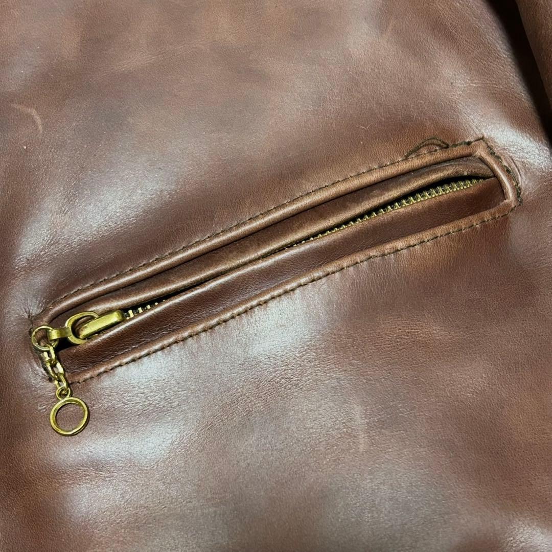 GRAMAN COWHIDE シングルライダース 本革 牛革 カウハイド 古着