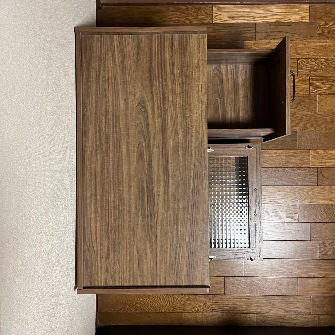 木製テレビ台 ガラス扉・収納付き 幅80 奥行き40 高さ40