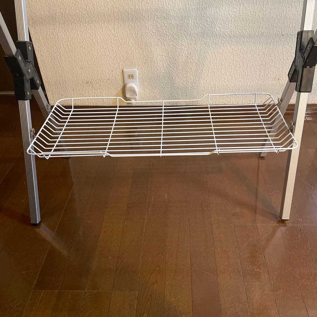 Coleman アルミテーブル 長方形 収納棚付き