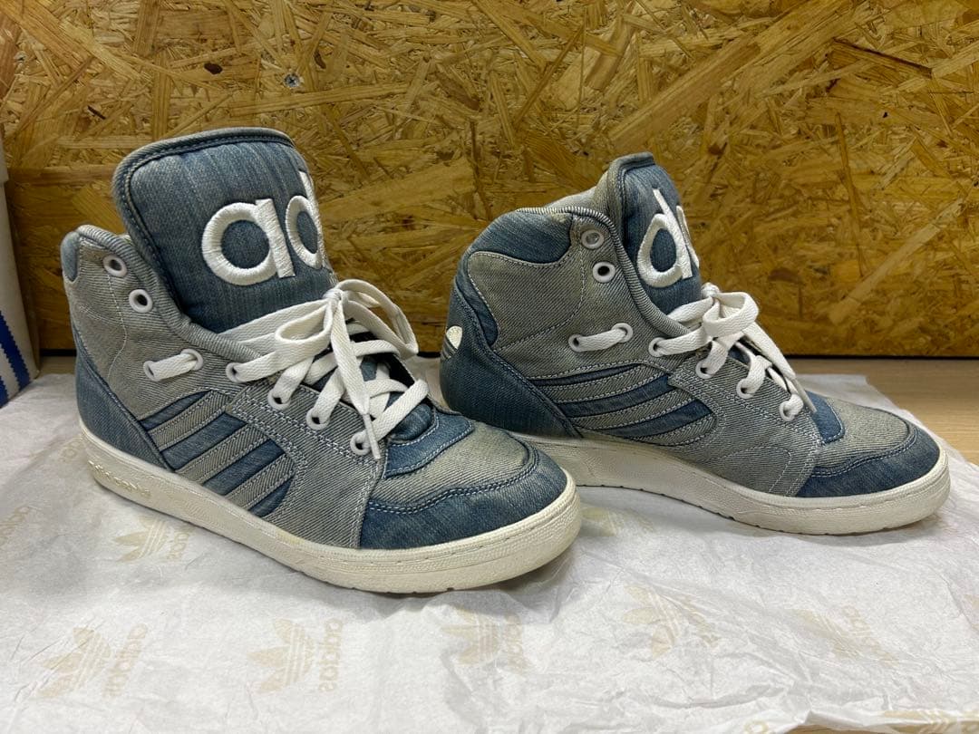 adidas デニム ハイカットスニーカー　ジェレミースコット　US7 1/2