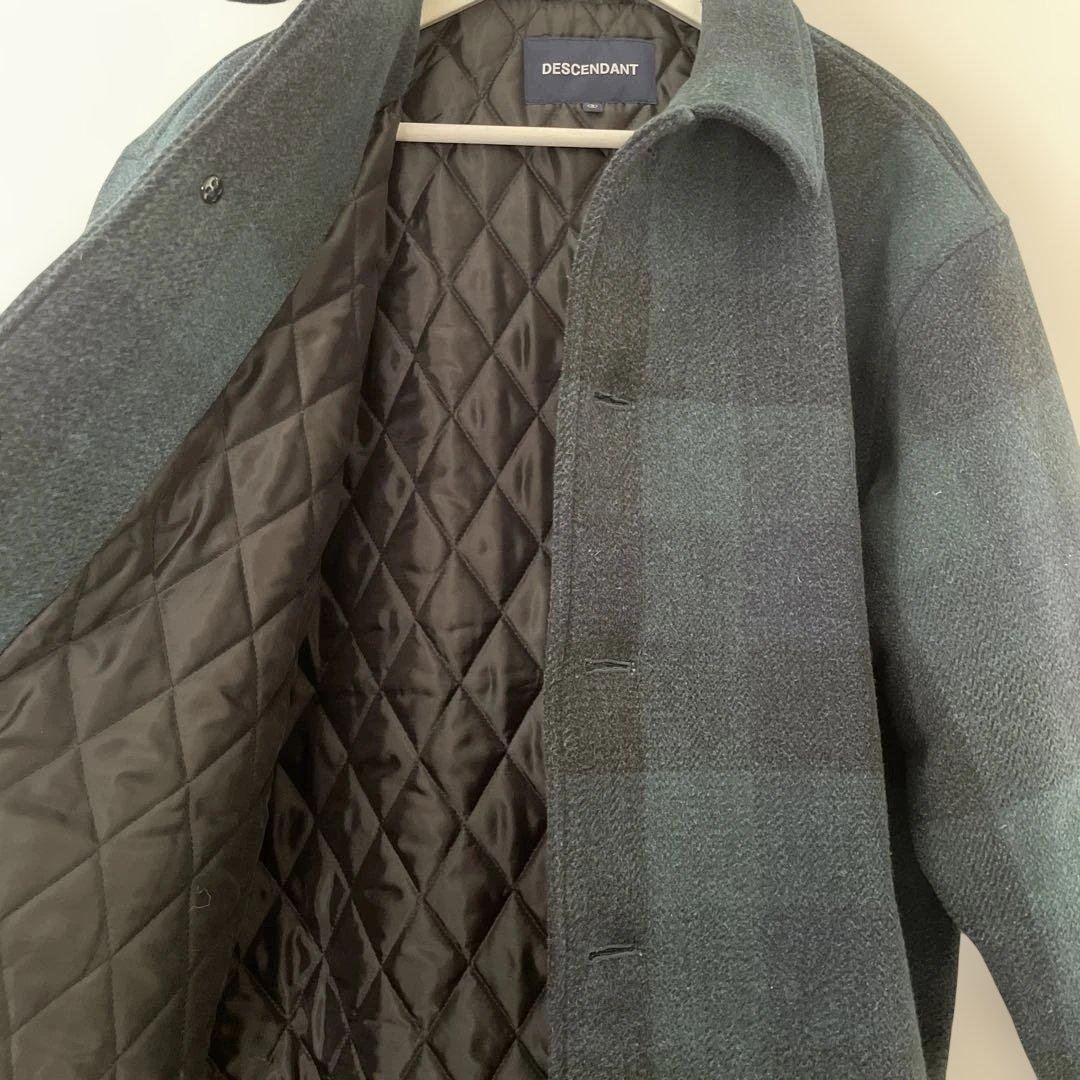 DESCENDANT ダークグリーン チェックジャケット