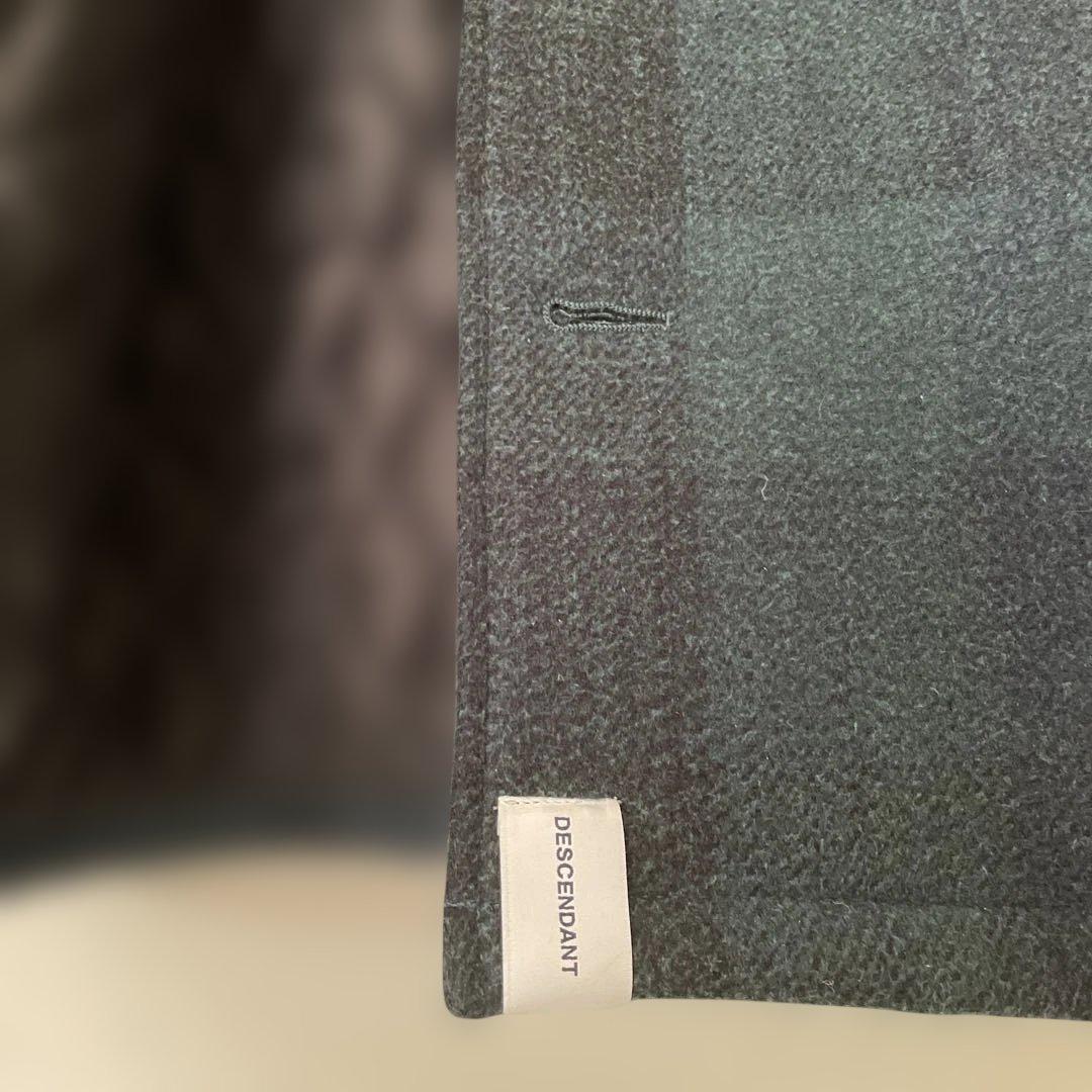 DESCENDANT ダークグリーン チェックジャケット