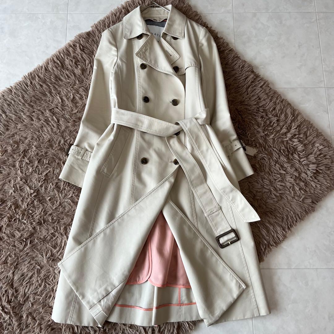 ANAYIアナイ　トレンチコート　ライナー付き　ベルト　36 ベージュ　ロング