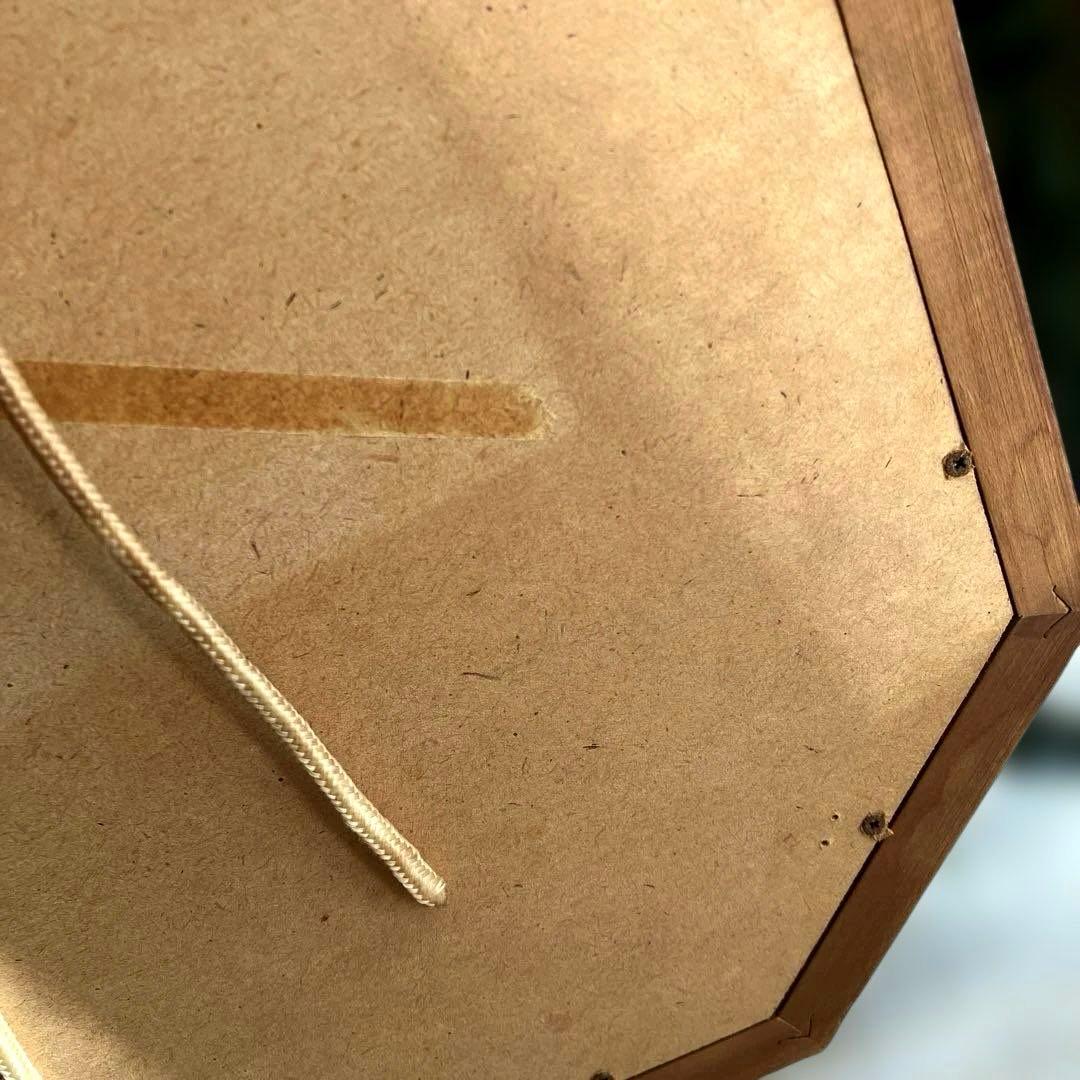 八角形 壁掛けミラー 装飾フレーム アンティーク調 ヴィンテージ