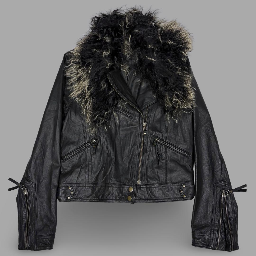ジャケット・アウター Rare 00s Japanese Label Tibetan Lamb Fur