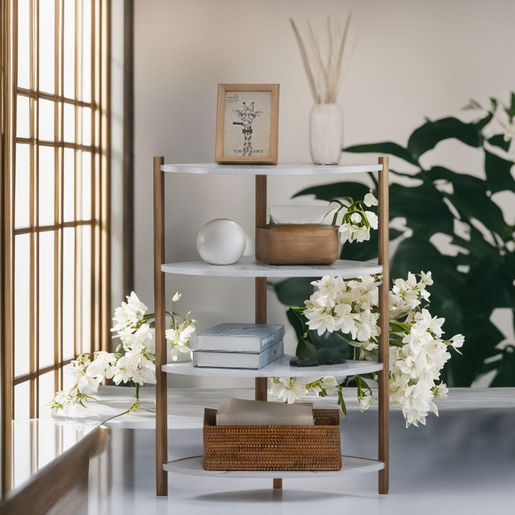 コーナーシェルフ ホワイト オープンシェルフ