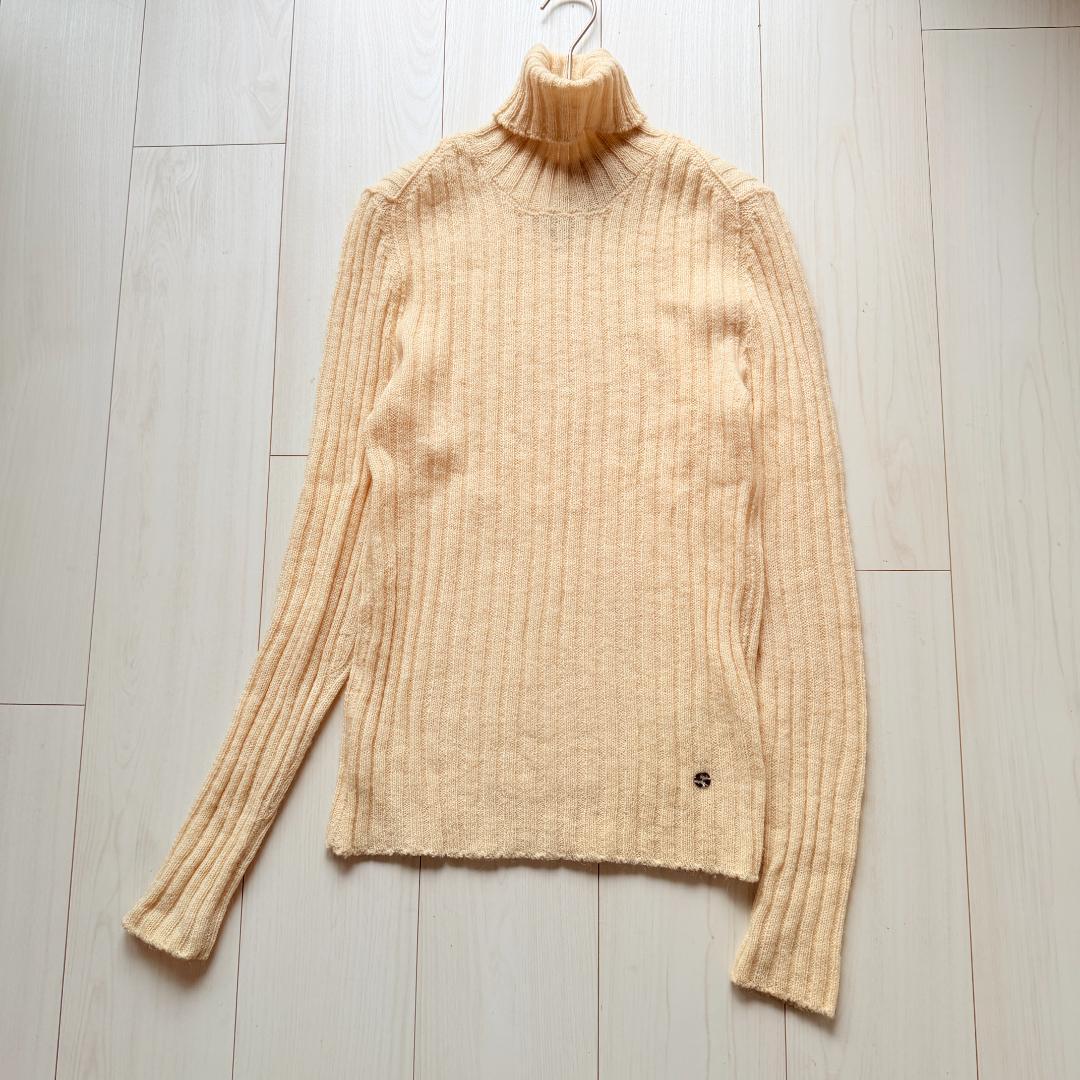 美品・希少✨グッチ　GGロゴ　アルパカニット　タートルネック　リブニット　M