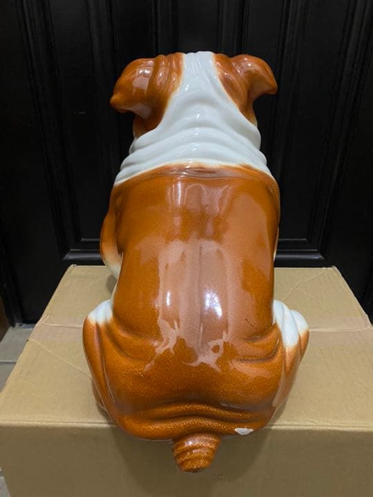 イタリア製　陶器　置物　ブルドッグ？　犬