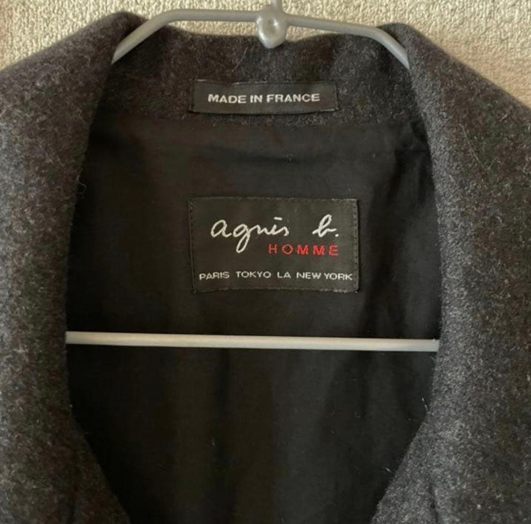 agnes b. homme ロングコート フランス製 ウール100％