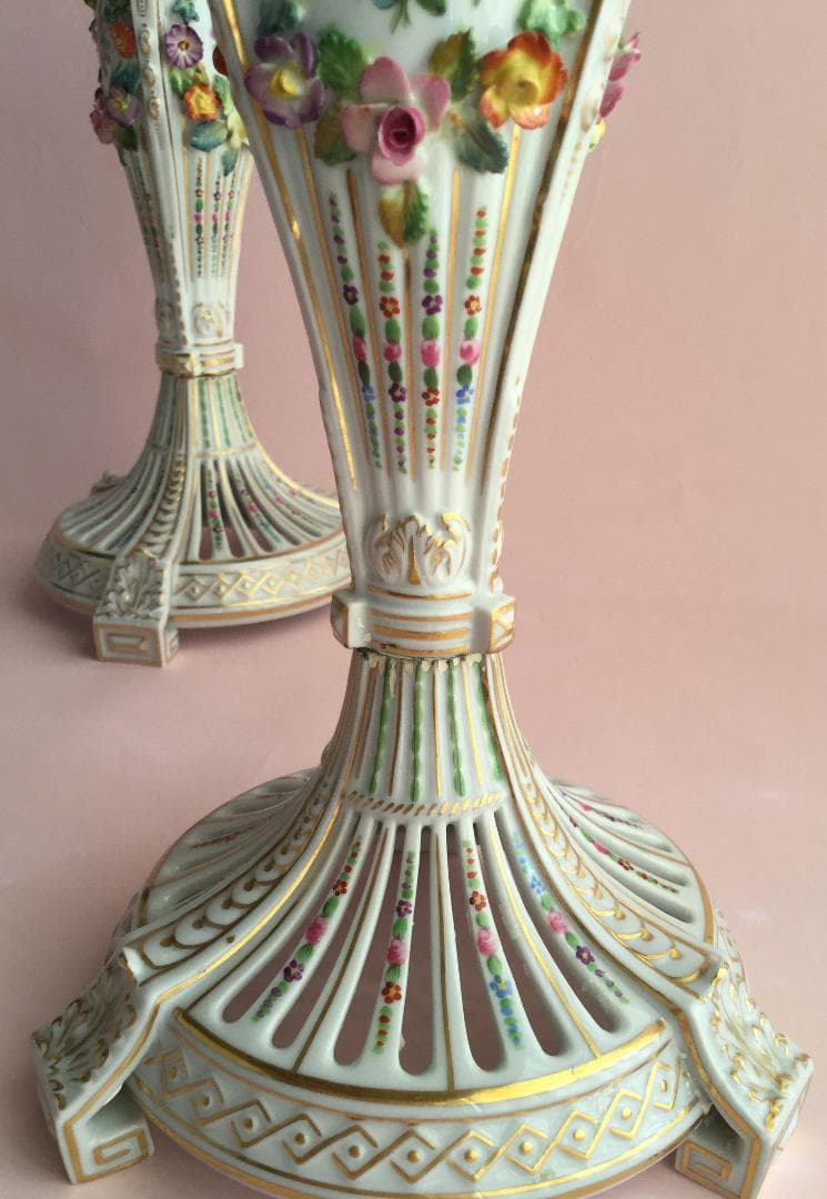 レア ドレスデン カールティーメ ペアキャンドル