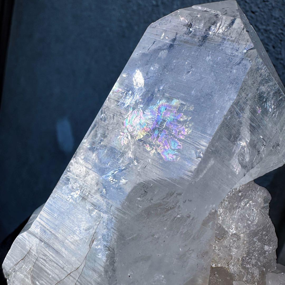 希少❗️超綺麗♡レインボー☆超強いパワー ヒマラヤ水晶 クラスター天然石A1459