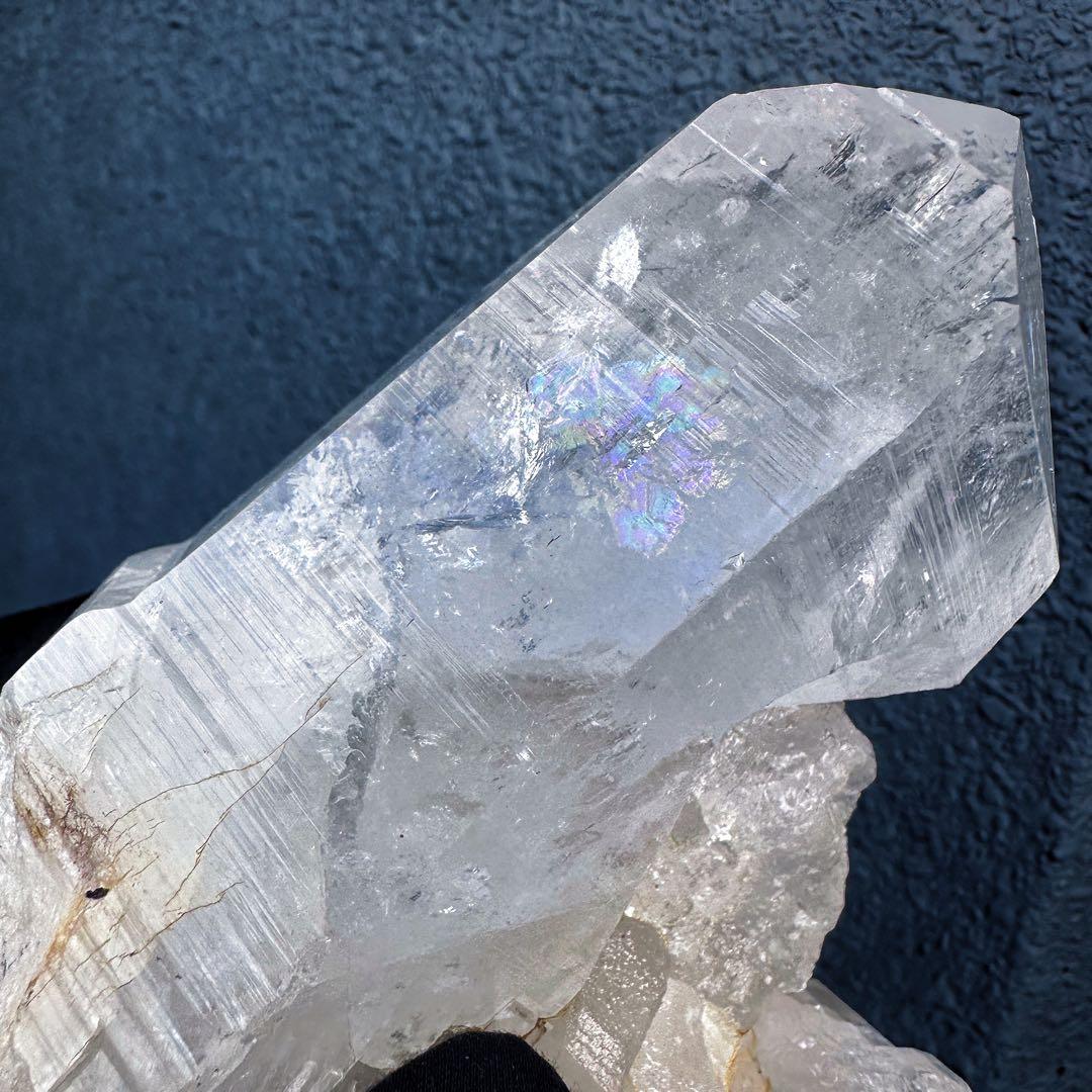 希少❗️超綺麗♡レインボー☆超強いパワー ヒマラヤ水晶 クラスター天然石A1459