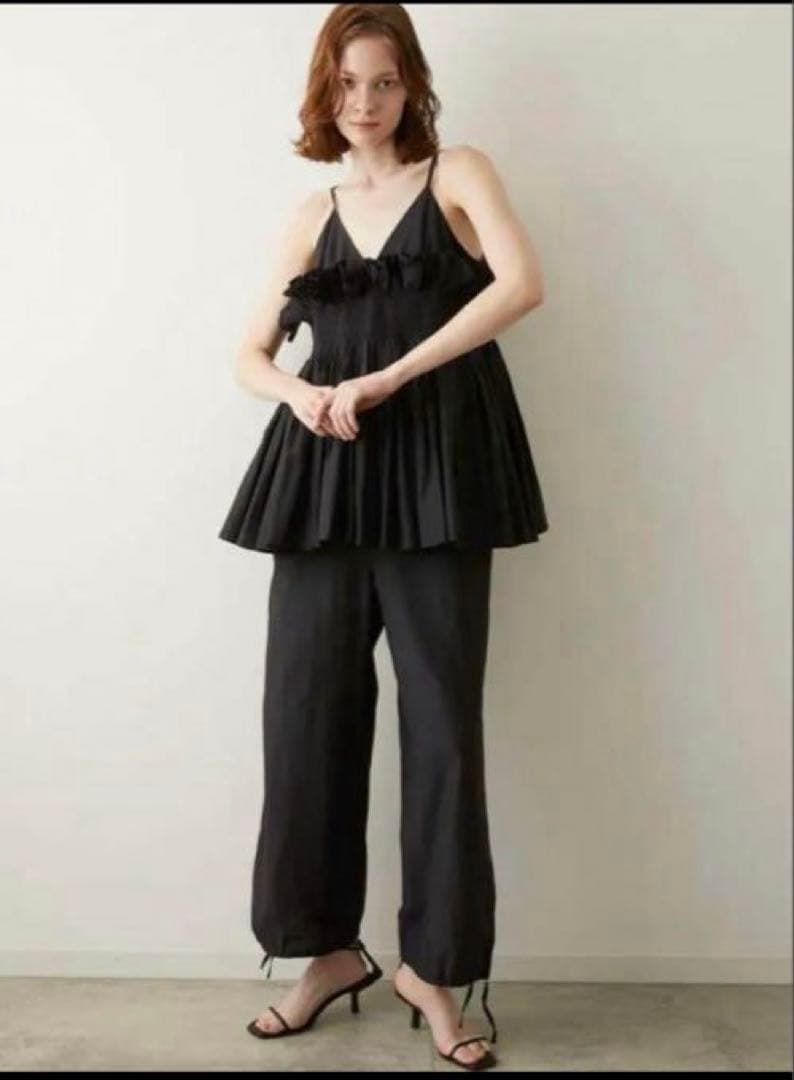 crinkle crinkle crinkle silk オールインワン　黒