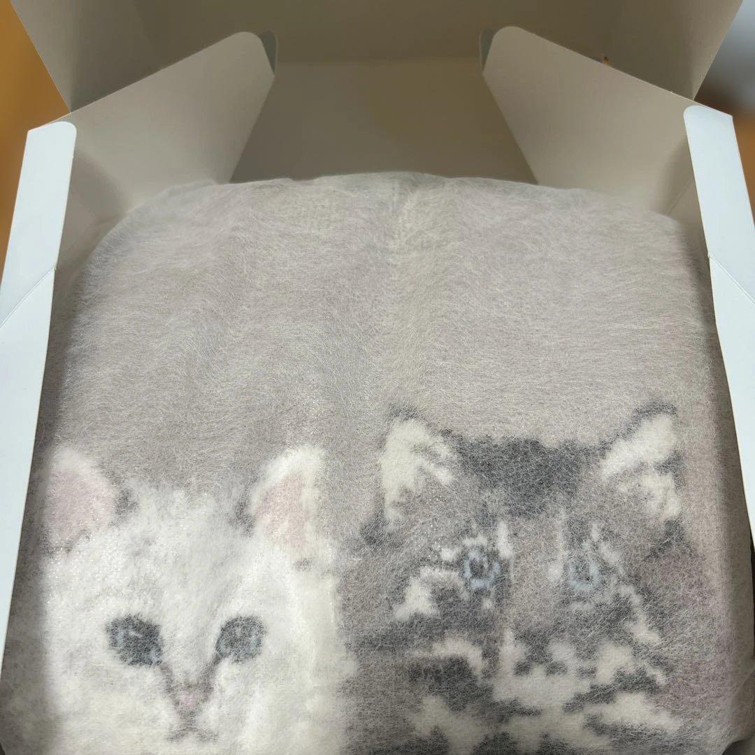 ジェラートピケ　ツインキャットジャガードワンピース　猫　タグ付き　ベージュ