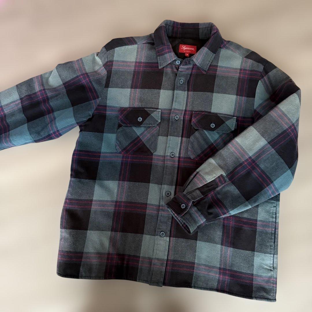 Supreme Quilted Flannel Shirt ネルシャツ