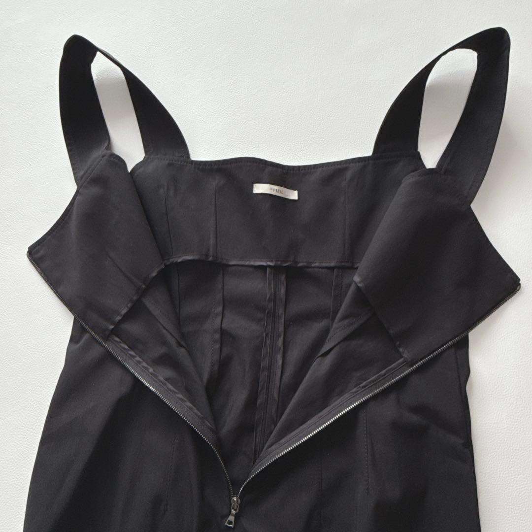 美品 LE PHIL ルフィル フロントジップ　サロペット　オールインワン