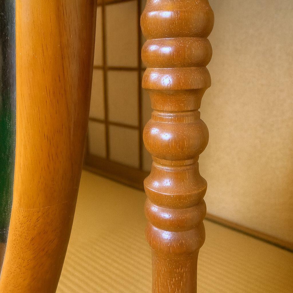 ​レトロ 姿見 楕円形 木製 スタンドミラー 天然木製 OM-340