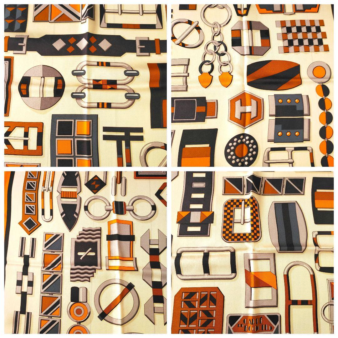 ☘️美品☘️　エルメス　CARRE EN BOUCLES　スカーフ カレ90