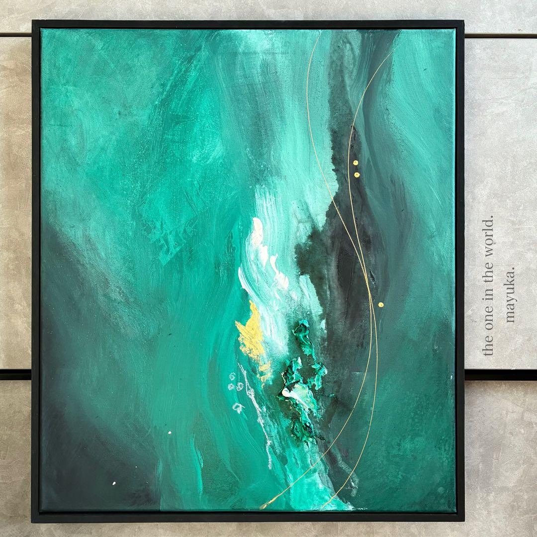 現代アート　54.5×47㎝　フレーム　北欧　モダン　アートパネル　インテリア