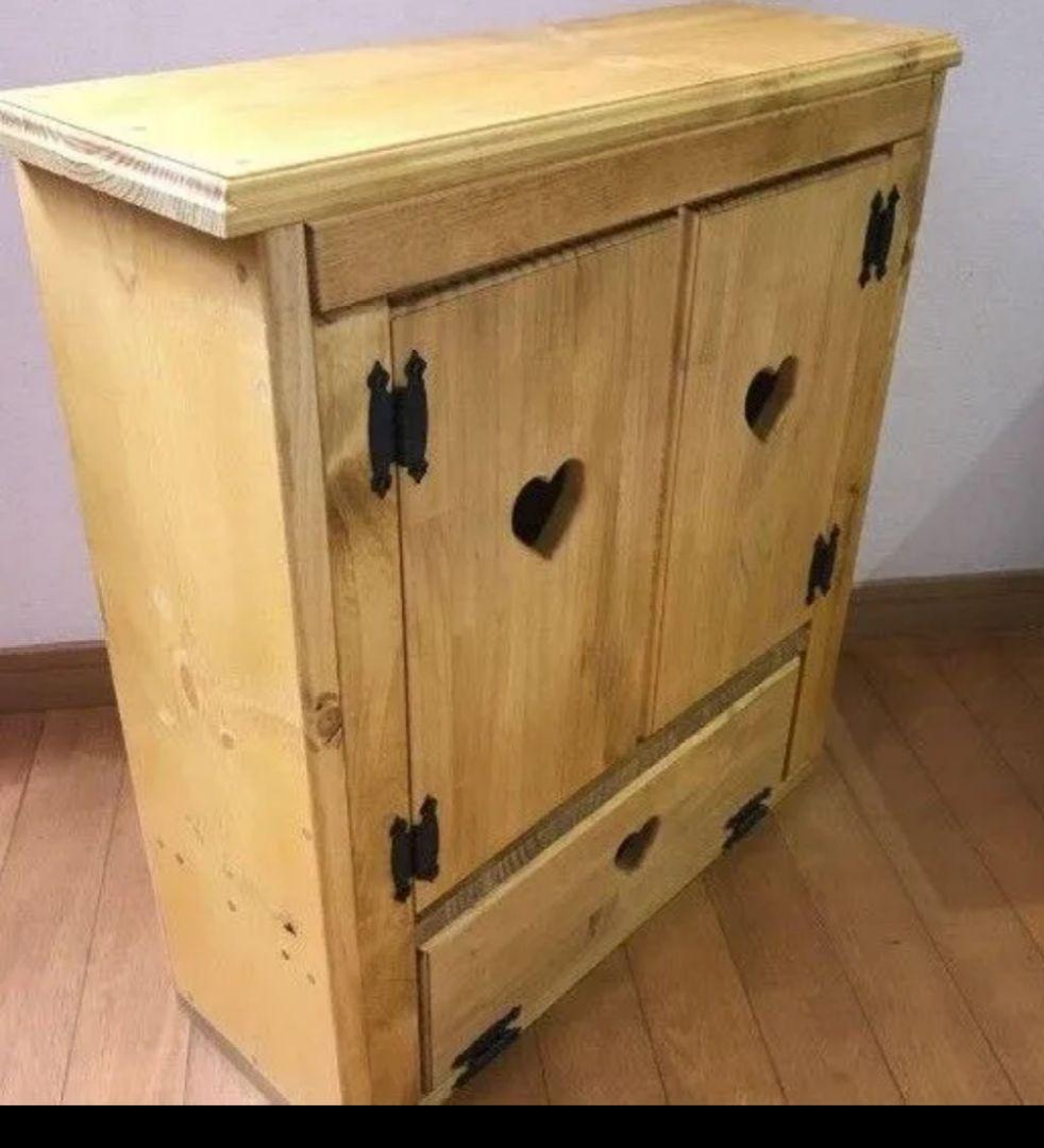 カントリーハート　アメリカンカントリー　トールペイント　木製キャビネット