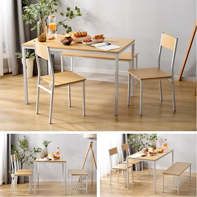 ダイニングテーブル 4点セット 木製 食卓テーブル 4人掛け 北欧 シンプル