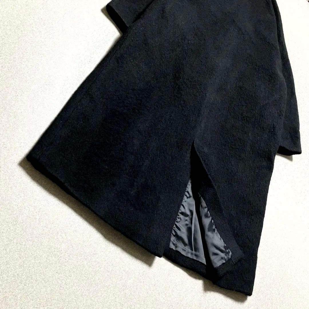 CLANE ダブルウールロングコート ラグランスリーブ シャギー マキシ丈