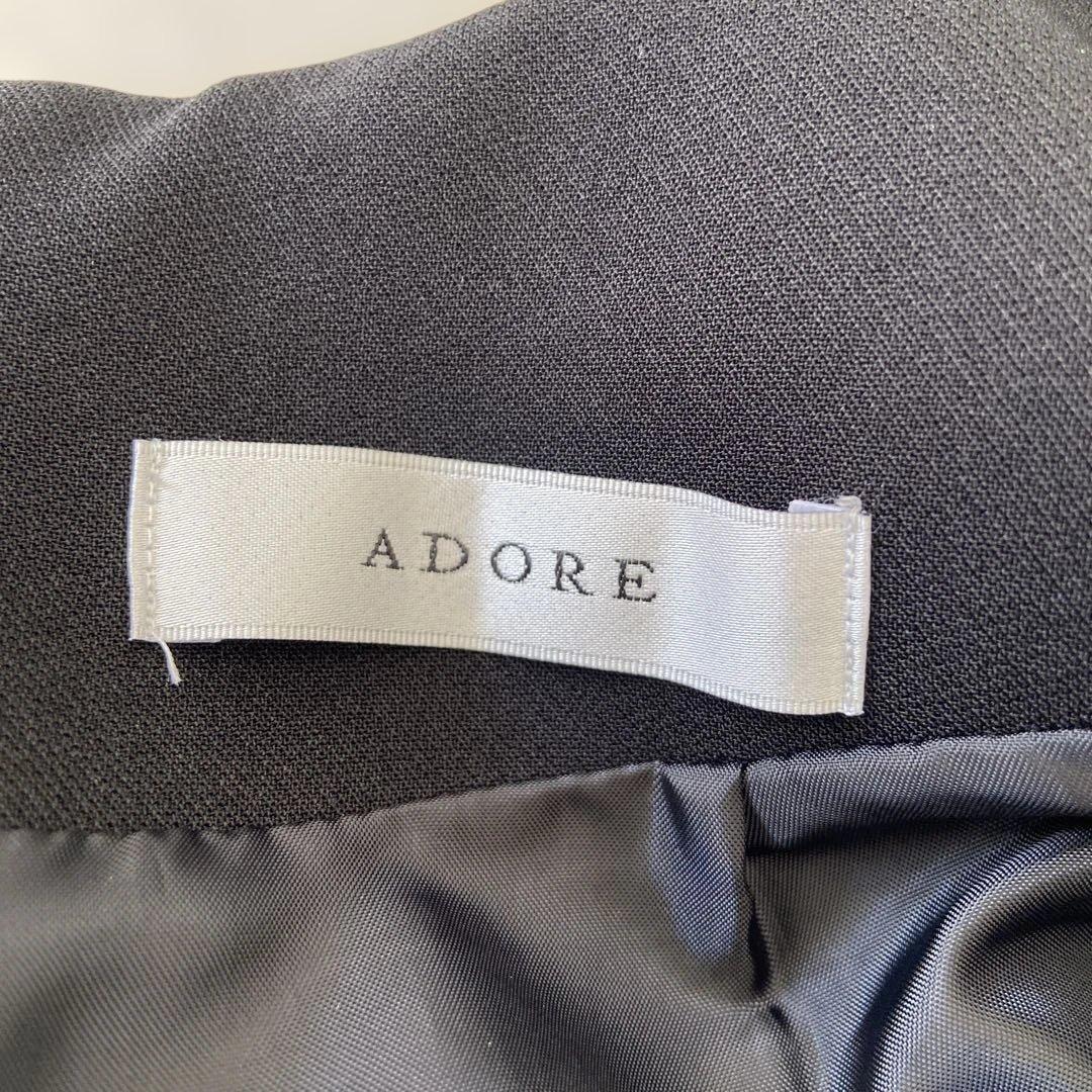 アドーア　定価¥60500 ミドルジョーゼットオールインワン　ブラック38