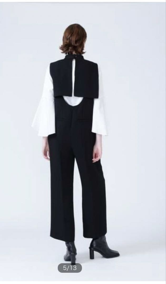 アドーア　定価¥60500 ミドルジョーゼットオールインワン　ブラック38